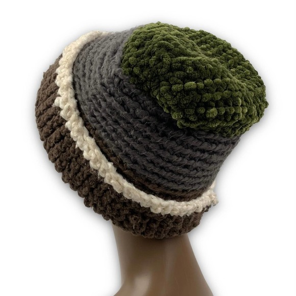 Hand made crochet woven oversized winter hat - Picture 7 of 12